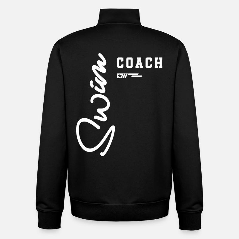 Swim Coach Classic Poolside für Teamleiter - Unisex Organic Zip Sweatshirt von Stanley/Stella - Schwarz