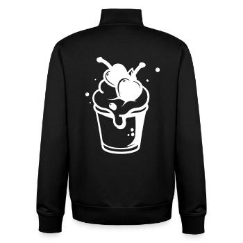 Eisbecher Zeichnung - Unisex Organic Zip Sweatshirt by Stanley/Stella - black - Back - AI Model Male 185 light (185cm)