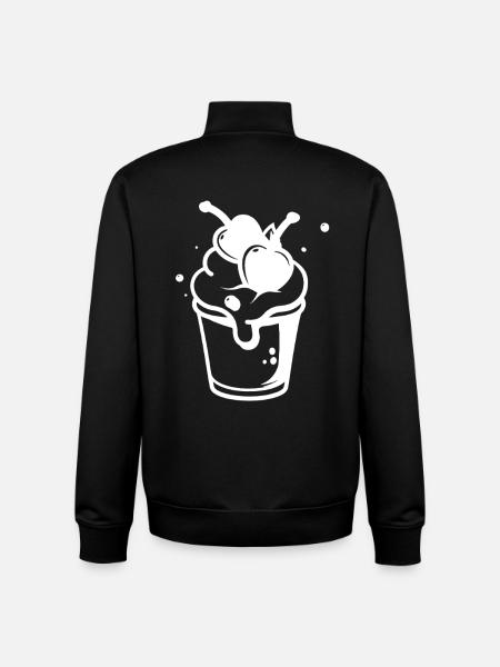 Eisbecher Zeichnung - Unisex Organic Zip Sweatshirt by Stanley/Stella - black