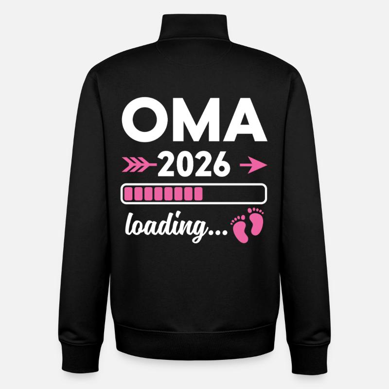 Grandma 2026 loading - Unisex Organic Zip Sweatshirt by Stanley/Stella - black