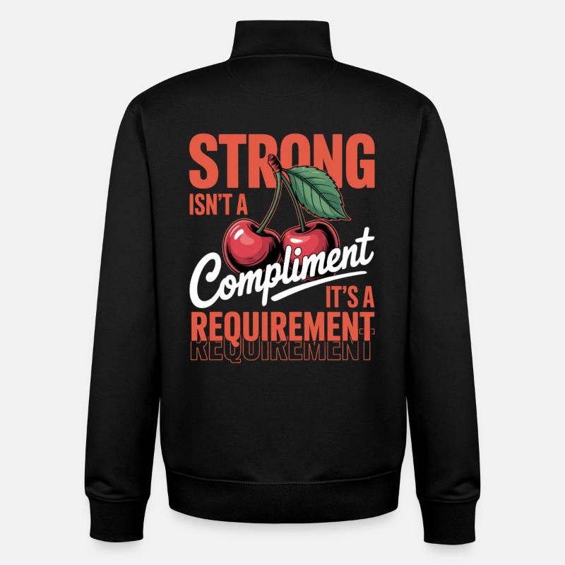 Women's Day Strong Isn't A Compliment - Unisex Organic Zip Sweatshirt by Stanley/Stella - black