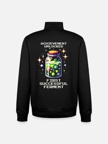 Fermentation réussie | Fermentation et stockage - Sweat zippé unisexe en coton bio Stanley/Stella - noir