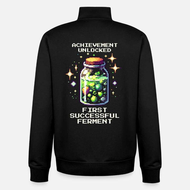 Ferment successful | Fermentation & Storage - Unisex Organic Zip Sweatshirt by Stanley/Stella - black