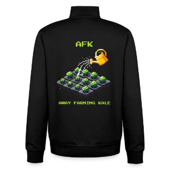 AFK beim Grünkohl | Gemüseanbau & Garten - Unisex Organic Zip Sweatshirt von Stanley/Stella - Schwarz - Hinten - AI Model Male 185 light (185cm)