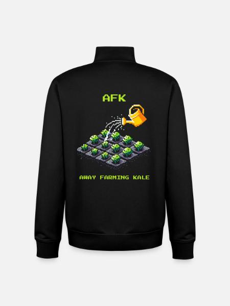 AFK with kale | Vegetable cultivation & garden - Unisex Organic Zip Sweatshirt by Stanley/Stella - black