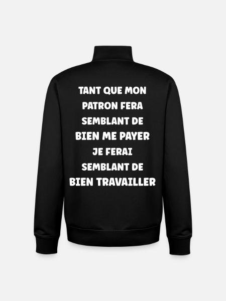 Pretending to work - Unisex Organic Zip Sweatshirt by Stanley/Stella - black