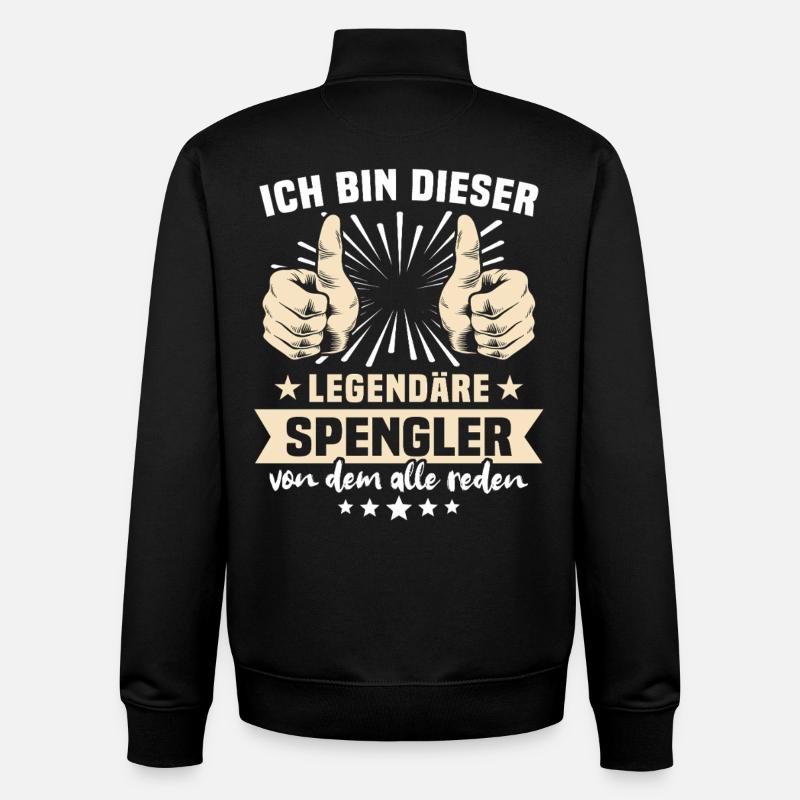 Spengler sayings - Unisex Organic Zip Sweatshirt by Stanley/Stella - black