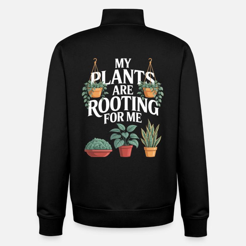 Plantes d’intérieur Plantes d’intérieur - Sweat zippé unisexe en coton bio Stanley/Stella - noir
