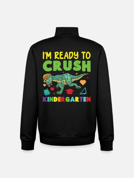 Pachycephalosaurus Kindergarten Outfit - Unisex Organic Zip Sweatshirt by Stanley/Stella - black