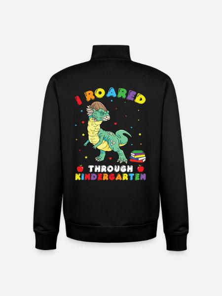 Kindergarten Outfit Dinosaur Costume - Unisex Organic Zip Sweatshirt by Stanley/Stella - black