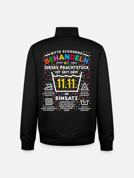 in use since 11.11. | Carnival Costume - Unisex Organic Zip Sweatshirt by Stanley/Stella - black