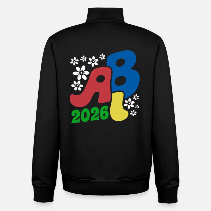 Don rétro Abitur ABI Blossoms 2026 - Sweat zippé unisexe en coton bio Stanley/Stella - noir