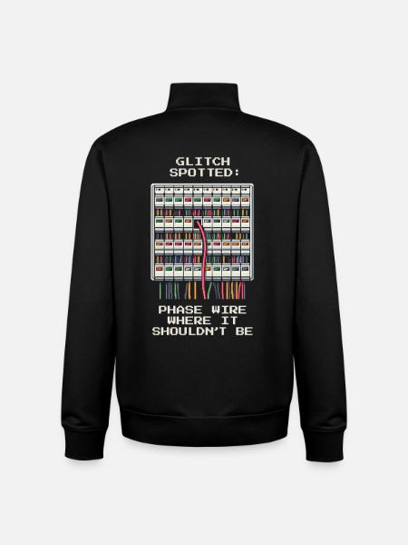 Phase Error Found | Wiring Electrician - Unisex Organic Zip Sweatshirt by Stanley/Stella - black