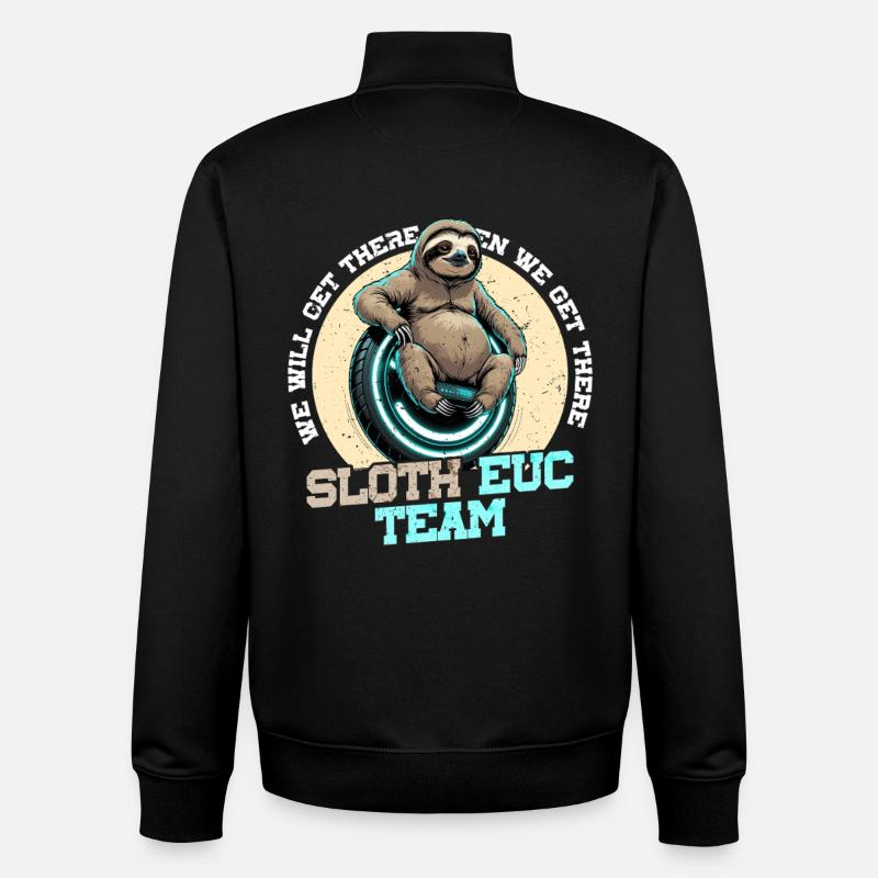 Monowheel Monocyclist - Unisex Organic Zip Sweatshirt by Stanley/Stella - black