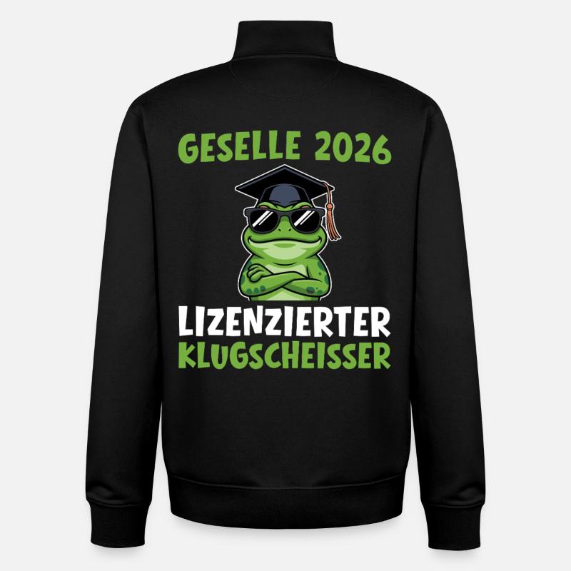 Journeyman 2026 Frog Passed Training Gift - Unisex Organic Zip Sweatshirt by Stanley/Stella - black