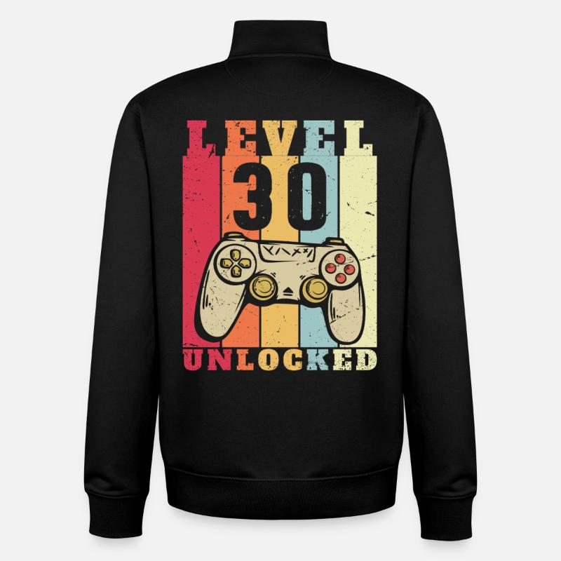 Level 30 Complete 30th Anniversary - Unisex Organic Zip Sweatshirt by Stanley/Stella - black