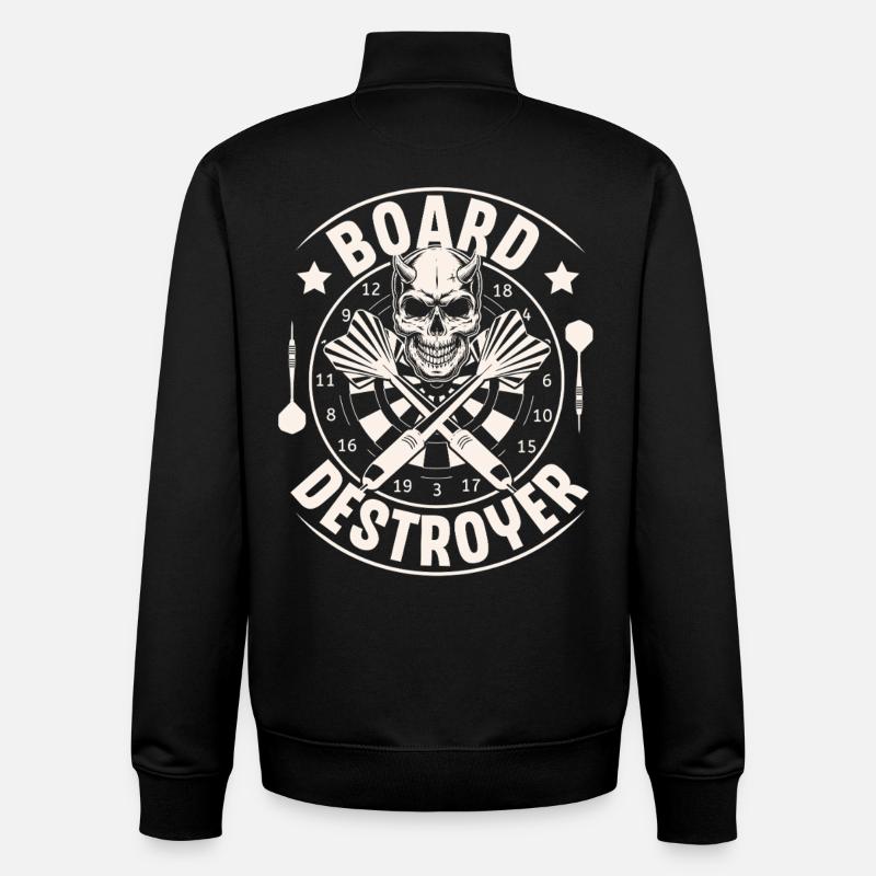 Darts - Unisex Organic Zip Sweatshirt von Stanley/Stella - Schwarz