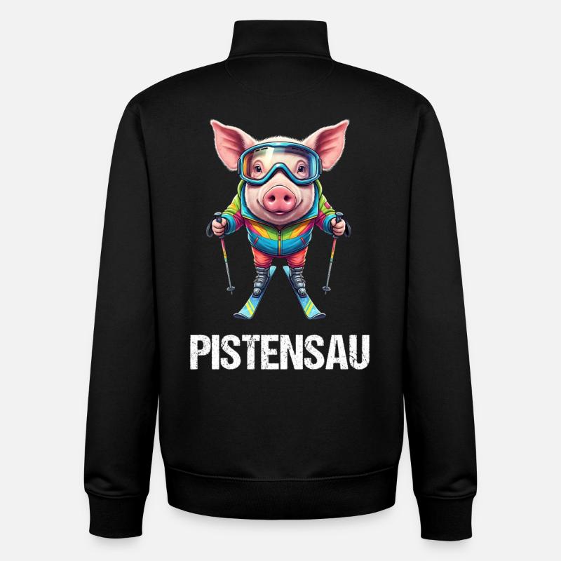 Pistensau_2 - Unisex Organic Zip Sweatshirt von Stanley/Stella - Schwarz