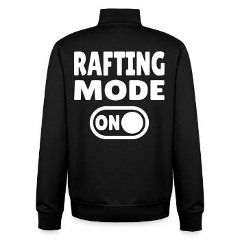 Mode rafting activé – Eaux vives en canot pneumatique - Sweat zippé unisexe en coton bio Stanley/Stella - noir - Dos - AI Model Male 185 light (185cm)