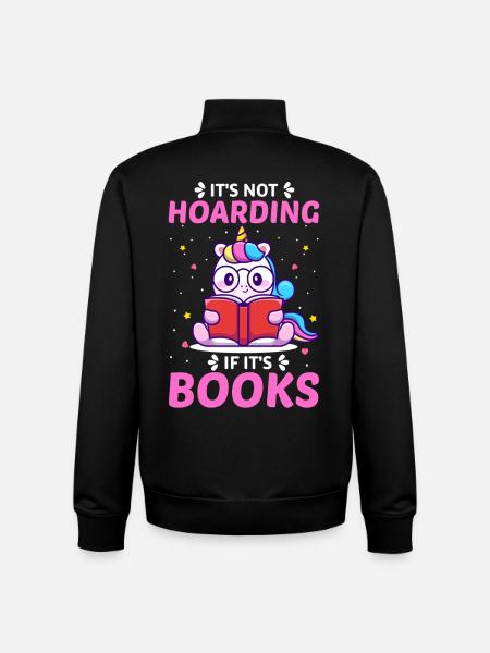 Lesen Bücher Einhorn - Unisex Organic Zip Sweatshirt von Stanley/Stella - Schwarz