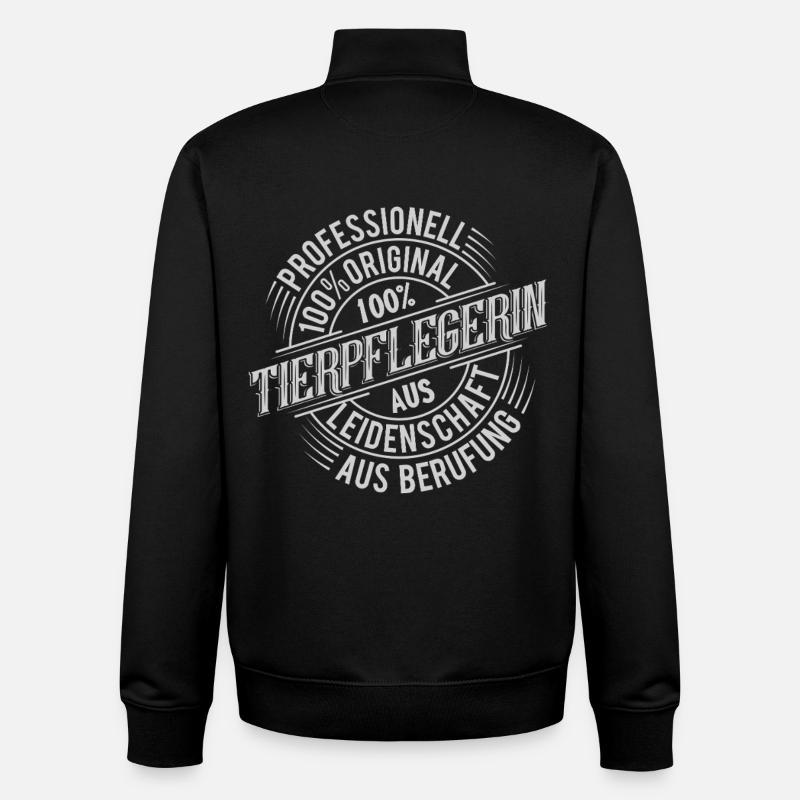 Tierpflegerin - Unisex Organic Zip Sweatshirt von Stanley/Stella - Schwarz