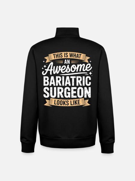 Bariatric Surgeon Look – Awesome - Unisex Organic Zip Sweatshirt by Stanley/Stella - black