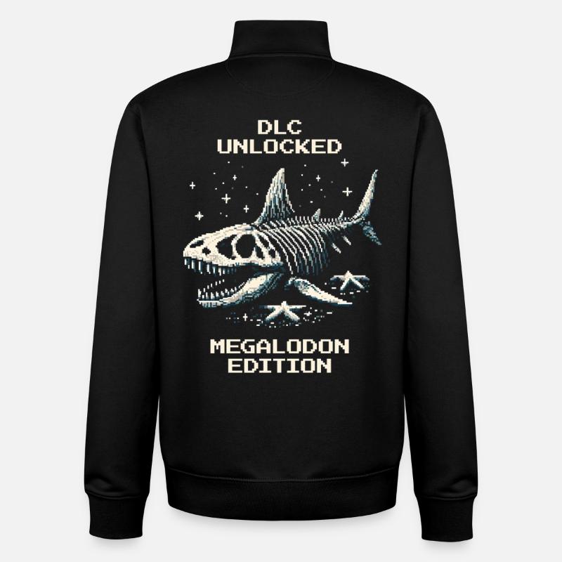 DLC freigeschaltet | Megalodon Hai - Unisex Organic Zip Sweatshirt von Stanley/Stella - Schwarz