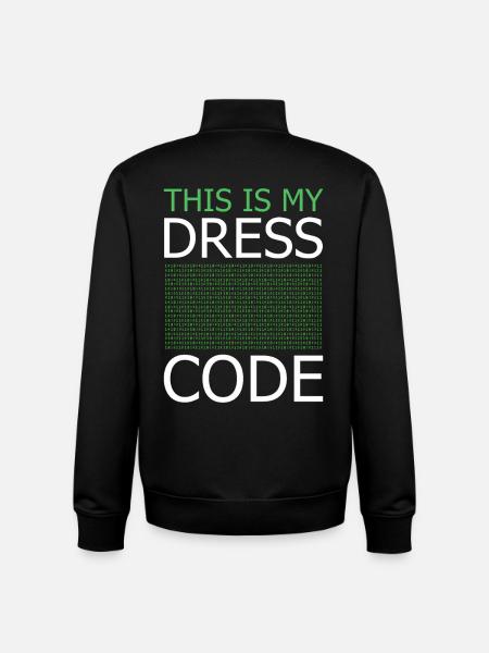 Voici mon code vestimentaire – Code vert - Sweat zippé unisexe en coton bio Stanley/Stella - noir