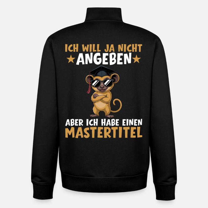 Master's degree passed Master's examination - Unisex Organic Zip Sweatshirt by Stanley/Stella - black