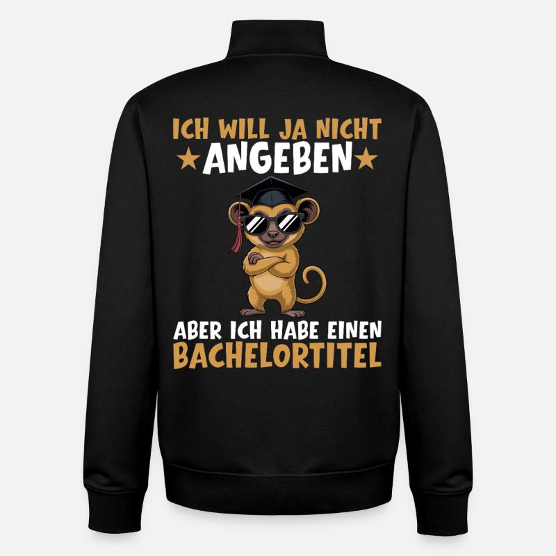 Bachelortitel Studium bestanden Bachelorprüfung - Unisex Organic Zip Sweatshirt von Stanley/Stella - Schwarz