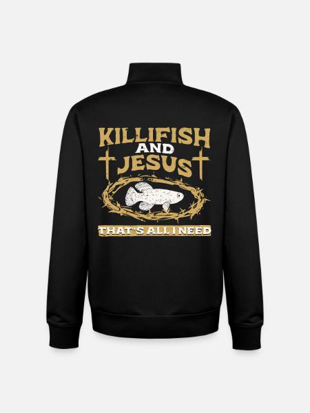Toothcarp Killfish Toothed carp - Unisex Organic Zip Sweatshirt by Stanley/Stella - black