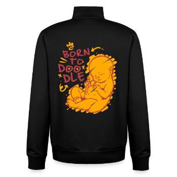 Doodle Kritzeln Zeichnung - Unisex Organic Zip Sweatshirt von Stanley/Stella - Schwarz - Hinten - AI Model Male 185 light (185cm)