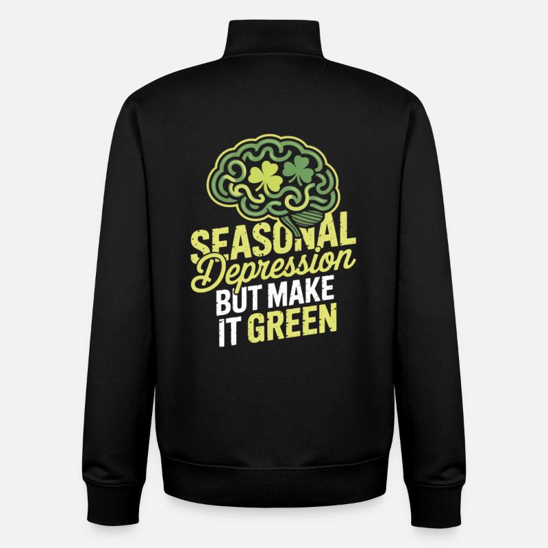St Patricks Day - Unisex Organic Zip Sweatshirt von Stanley/Stella - Schwarz