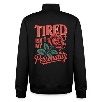 Frauentag Feminismus Tired Isnt My Personality - Unisex Organic Zip Sweatshirt von Stanley/Stella - Schwarz - Hinten - AI Model Male 185 light (185cm)