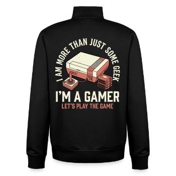 I'm a Gamer – Retro Gaming Konsole Design - Unisex Organic Zip Sweatshirt von Stanley/Stella - Schwarz - Hinten - AI Model Male 185 light (185cm)