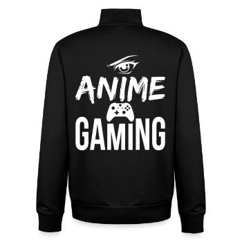 Jeux d’anime – Otaku & Gamer Design - Sweat zippé unisexe en coton bio Stanley/Stella - noir - Dos - AI Model Male 185 light (185cm)