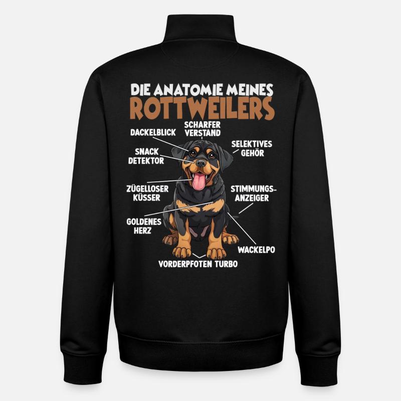 Hund Rottweiler T Hundehalter Geschenk - Unisex Organic Zip Sweatshirt von Stanley/Stella - Schwarz