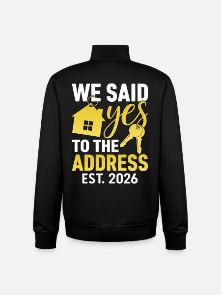 We Said Yes to The Address 2026 - Unisex Organic Zip Sweatshirt by Stanley/Stella - black