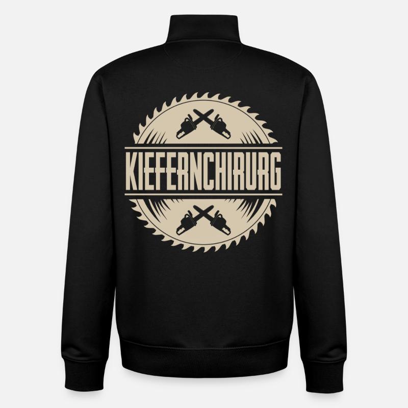 Holzfäller Kiefernchirurg - Unisex Organic Zip Sweatshirt von Stanley/Stella - Schwarz