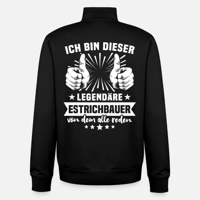 Screed Builder Legend - Unisex Organic Zip Sweatshirt by Stanley/Stella - black