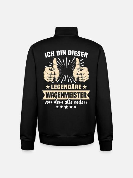 Wagenmeister Sprüche - Unisex Organic Zip Sweatshirt von Stanley/Stella - Schwarz