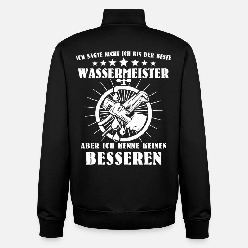 Water Master Sayings - Unisex Organic Zip Sweatshirt by Stanley/Stella - black