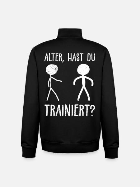Stick Figure DUDE, YOU'VE TRAINED, FUNNY, - Unisex Organic Zip Sweatshirt by Stanley/Stella - black