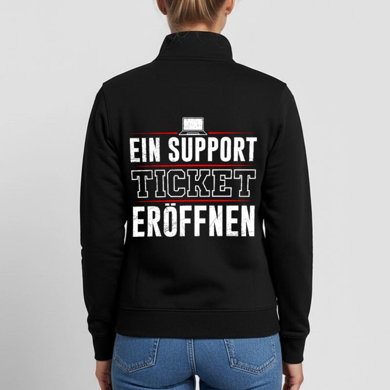 Coder EIN SUPPORT TICKET ERÖFFNEN LUSTIG Unisex Organic Zip Sweatshirt von Stanley/Stella