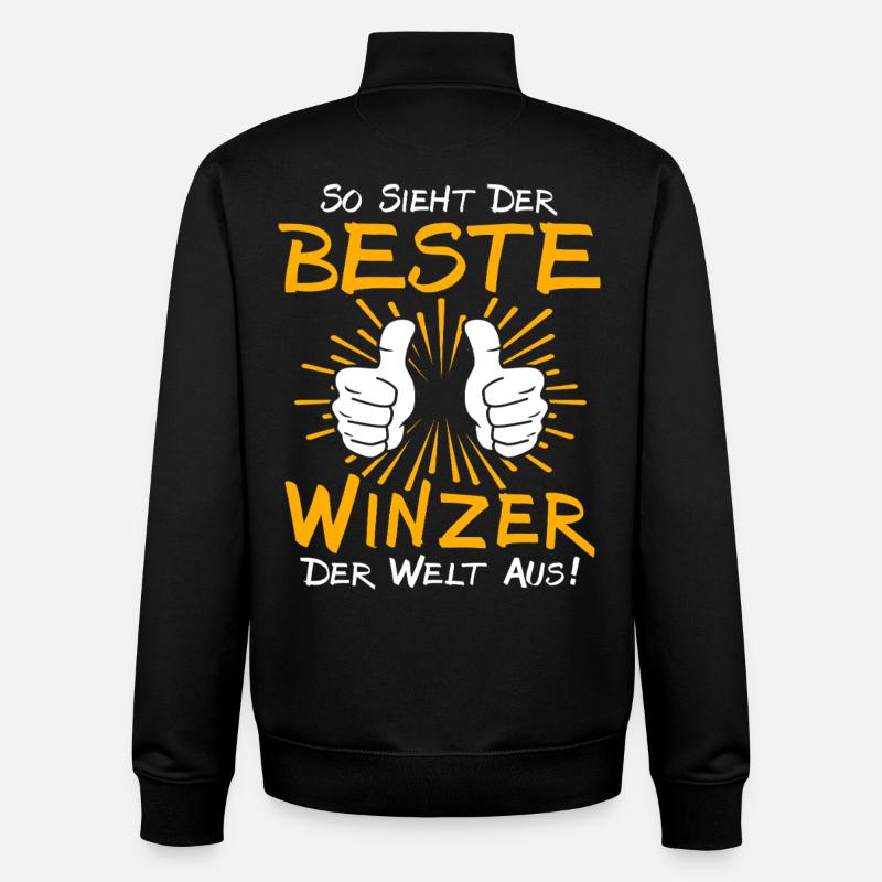 Winzer Geschenkidee - Unisex Organic Zip Sweatshirt von Stanley/Stella - Schwarz