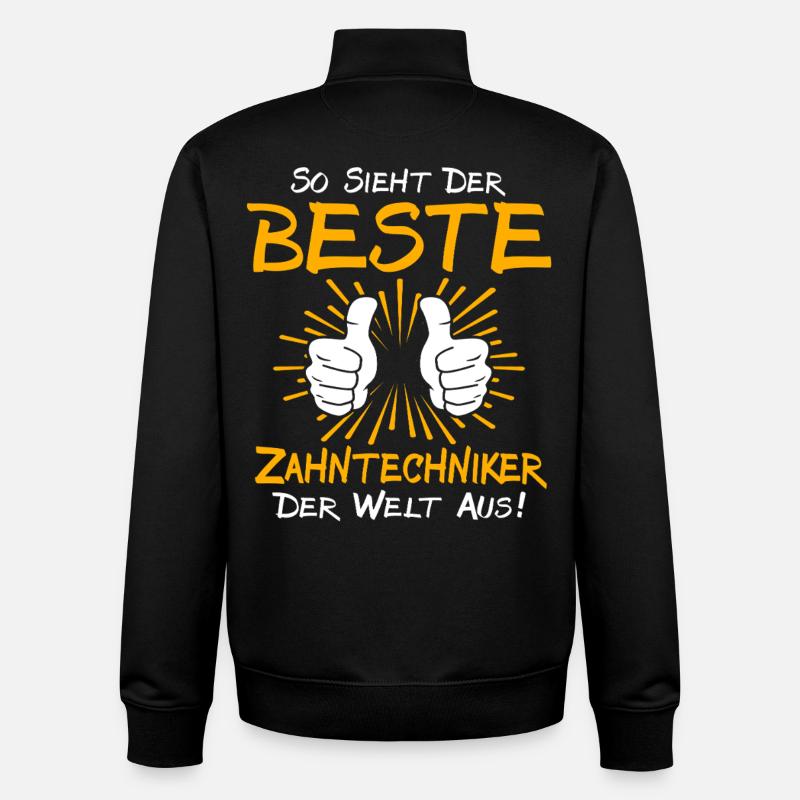 Idée cadeau pour technicien dentaire - Sweat zippé unisexe en coton bio Stanley/Stella - noir