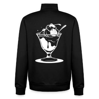 Eiscreme Eisbecher - Unisex Organic Zip Sweatshirt by Stanley/Stella - black - Back - AI Model Male 185 light (185cm)