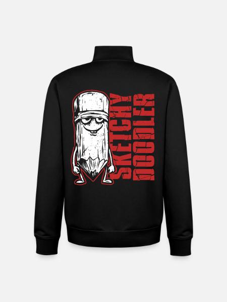 Doodle Doodle Drawing Sketchy Doodler - Unisex Organic Zip Sweatshirt by Stanley/Stella - black