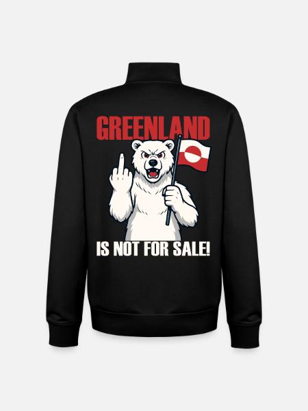 Greenland Is Not For Sale - Unisex Organic Zip Sweatshirt by Stanley/Stella - black