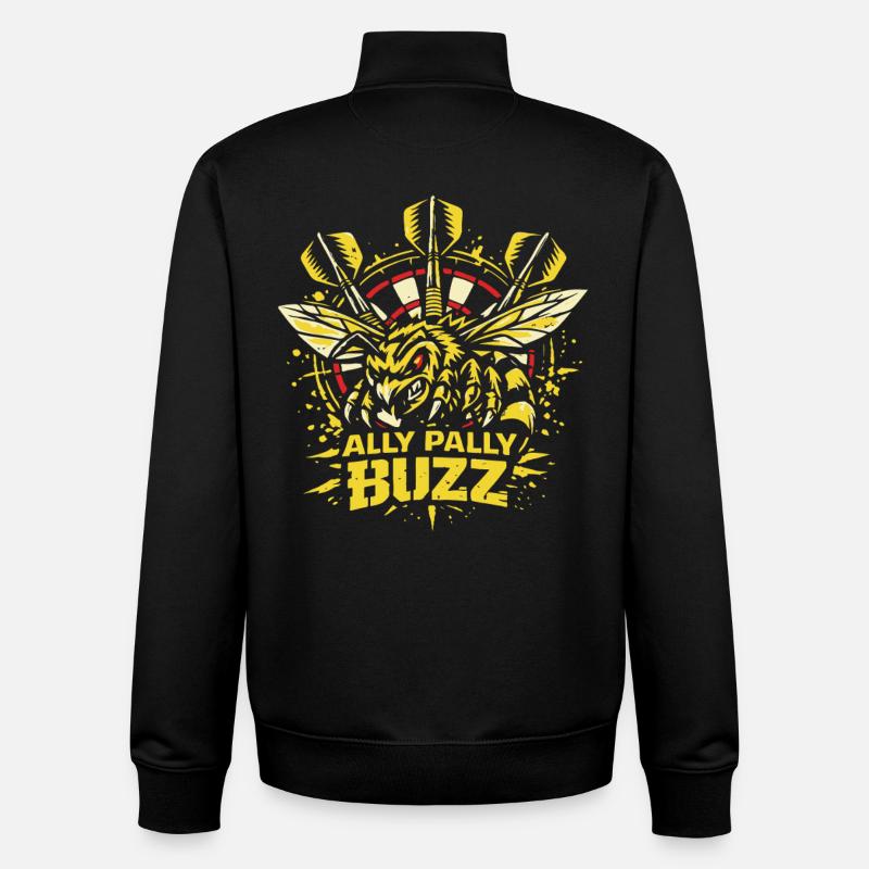 Ally Pally Buzz | Dart Bee - Unisex Organic Zip Sweatshirt by Stanley/Stella - black